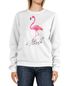 Sweatshirt Damen Flamingo Print Florida Schriftzug Watercolor Design Rundhals-Pullover Pulli Sweater Neverless®preview