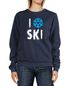 Sweatshirt Damen I Love Ski Ich liebe Ski Wintersportler Ski-Fahrer Rundhals-Pullover MoonWorks®preview