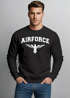 Sweatshirt Herren Airforce US Army Adler Militär Schrift Rundhals-Pullover Neverless®preview