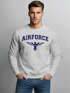 Sweatshirt Herren Airforce US Army Adler Militär Schrift Rundhals-Pullover Neverless®preview