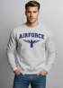 Sweatshirt Herren Airforce US Army Adler Militär Schrift Rundhals-Pullover Neverless®preview