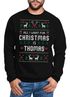 Sweatshirt Herren All I want for Christmas Weihnachten Wunschname Text-Zeile personalisierbar Ugly Sweater Pullover Moonworks®preview