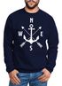 Sweatshirt Herren Anker Kompass Arrows Rundhals-Pullover Moonworks®preview