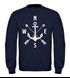 Sweatshirt Herren Anker Kompass Arrows Rundhals-Pullover Moonworks®preview