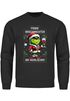 Sweatshirt Herren Anti-Weihnachten Grinch Weihnachtsmuffel Frohe Arschnachten ihr Weinlöcher Ugly XMAS Sweater Moonworks®preview