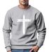 Sweatshirt Herren Aufdruck Kreuz Cross Faith Glaube Trend-Motiv Techwear Rundhals-Pullover Fashion Neverless®preview