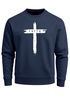 Sweatshirt Herren Aufdruck Kreuz Cross Faith Glaube Trend-Motiv Techwear Rundhals-Pullover Fashion Neverless®preview