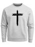 Sweatshirt Herren Aufdruck Kreuz Cross Faith Glaube Trend-Motiv Techwear Rundhals-Pullover Fashion Neverless®preview