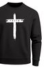 Sweatshirt Herren Aufdruck Kreuz Cross Faith Glaube Trend-Motiv Techwear Rundhals-Pullover Fashion Neverless®preview