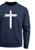Sweatshirt Herren Aufdruck Kreuz Cross Faith Glaube Trend-Motiv Techwear Rundhals-Pullover Fashion Neverless®preview