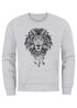 Sweatshirt Herren Aufdruck Löwe Boho Style Atzekenmuster Traumfänger Ethno-Print Rundhals-Pullover Neverless®preview