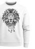 Sweatshirt Herren Aufdruck Löwe Boho Style Atzekenmuster Traumfänger Ethno-Print Rundhals-Pullover Neverless®preview