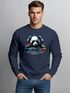 Sweatshirt Herren Aufdruck Panda Bär Techno DJ Musik Rundhals-Pullover Fashion Streetwear Neverless®preview