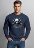 Sweatshirt Herren Aufdruck Panda Bär Techno DJ Musik Rundhals-Pullover Fashion Streetwear Neverless®preview
