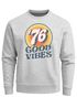 Sweatshirt Herren Aufdruck Print Good Vibes Retro Vintage Grafik Rundhals-Pullover Fashion Streetwear Neverless®preview