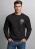 Sweatshirt Herren Aufdruck Print Palme Line Art Motiv Rundhals-Pullover Fashion Streetwear Neverless®preview