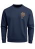 Sweatshirt Herren Aufdruck Print Palme Line Art Motiv Rundhals-Pullover Fashion Streetwear Neverless®preview