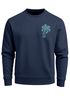 Sweatshirt Herren Aufdruck Print Palme Line Art Motiv Rundhals-Pullover Fashion Streetwear Neverless®preview