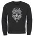 Sweatshirt Herren Aufdruck Wolf-Motiv Print Boho Bohemian Ethno Style Rundhals-Pullover Neverless®preview