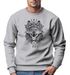 Sweatshirt Herren Aufdruck Wolf-Motiv Print Boho Bohemian Ethno Style Rundhals-Pullover Neverless®preview