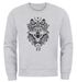 Sweatshirt Herren Aufdruck Wolf-Motiv Print Boho Bohemian Ethno Style Rundhals-Pullover Neverless®preview