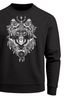 Sweatshirt Herren Aufdruck Wolf-Motiv Print Boho Bohemian Ethno Style Rundhals-Pullover Neverless®preview