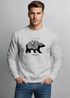 Sweatshirt Herren Bär Abenteuer Berge Wald Bear Mountains Adventure Rundhals-Pullover Neverless®preview