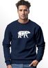 Sweatshirt Herren Bär Geometrie Tier Motiv Polygon Design Rundhals-Pullover Otdoor Fashion Streetwear Neverless®preview