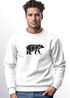 Sweatshirt Herren Bär Geometrie Tier Motiv Polygon Design Rundhals-Pullover Otdoor Fashion Streetwear Neverless®preview