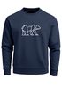 Sweatshirt Herren Bär Geometrie Tier Motiv Polygon Design Rundhals-Pullover Otdoor Fashion Streetwear Neverless®preview