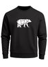 Sweatshirt Herren Bär Geometrie Tier Motiv Polygon Design Rundhals-Pullover Otdoor Fashion Streetwear Neverless®preview