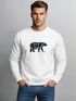 Sweatshirt Herren Bär Geometrie Tier Motiv Polygon Design Rundhals-Pullover Otdoor Fashion Streetwear Neverless®preview