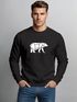 Sweatshirt Herren Bär Geometrie Tier Motiv Polygon Design Rundhals-Pullover Otdoor Fashion Streetwear Neverless®preview