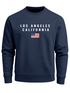 Sweatshirt Herren Bedruckt Schriftzug California Los Angeles USA Amerika Flagge Rundhals-Pullover Neverless®preview