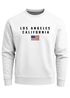Sweatshirt Herren Bedruckt Schriftzug California Los Angeles USA Amerika Flagge Rundhals-Pullover Neverless®preview