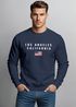Sweatshirt Herren Bedruckt Schriftzug California Los Angeles USA Amerika Flagge Rundhals-Pullover Neverless®preview