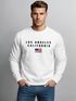 Sweatshirt Herren Bedruckt Schriftzug California Los Angeles USA Amerika Flagge Rundhals-Pullover Neverless®preview