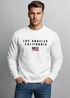 Sweatshirt Herren Bedruckt Schriftzug California Los Angeles USA Amerika Flagge Rundhals-Pullover Neverless®preview