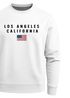 Sweatshirt Herren Bedruckt Schriftzug California Los Angeles USA Amerika Flagge Rundhals-Pullover Neverless®preview