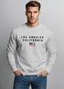 Sweatshirt Herren Bedruckt Schriftzug California Los Angeles USA Amerika Flagge Rundhals-Pullover Neverless®preview