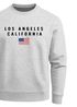 Sweatshirt Herren Bedruckt Schriftzug California Los Angeles USA Amerika Flagge Rundhals-Pullover Neverless®preview
