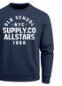 Sweatshirt Herren Bedruckt Schriftzug Oldschool NYC New York City Allstars Rundhals-Pullover Neverless®preview