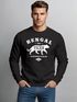 Sweatshirt Herren Bengal Tiger Schriftzug Grafik Logo Rundhals-Pullover Neverless®preview