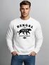 Sweatshirt Herren Bengal Tiger Schriftzug Grafik Logo Rundhals-Pullover Neverless®preview