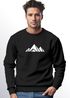 Sweatshirt Herren Berge Poygon Print Wandern Rundhals-Pullover Outdoor Fashion Streetwear Neverless®preview