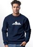 Sweatshirt Herren Berge Poygon Print Wandern Rundhals-Pullover Outdoor Fashion Streetwear Neverless®preview