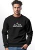 Sweatshirt Herren Berge Poygon Print Wandern Rundhals-Pullover Outdoor Fashion Streetwear Neverless®preview