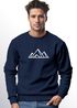 Sweatshirt Herren Berge Poygon Print Wandern Rundhals-Pullover Outdoor Fashion Streetwear Neverless®preview