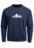 Sweatshirt Herren Berge Poygon Print Wandern Rundhals-Pullover Outdoor Fashion Streetwear Neverless®preview