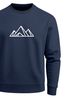 Sweatshirt Herren Berge Poygon Print Wandern Rundhals-Pullover Outdoor Fashion Streetwear Neverless®preview